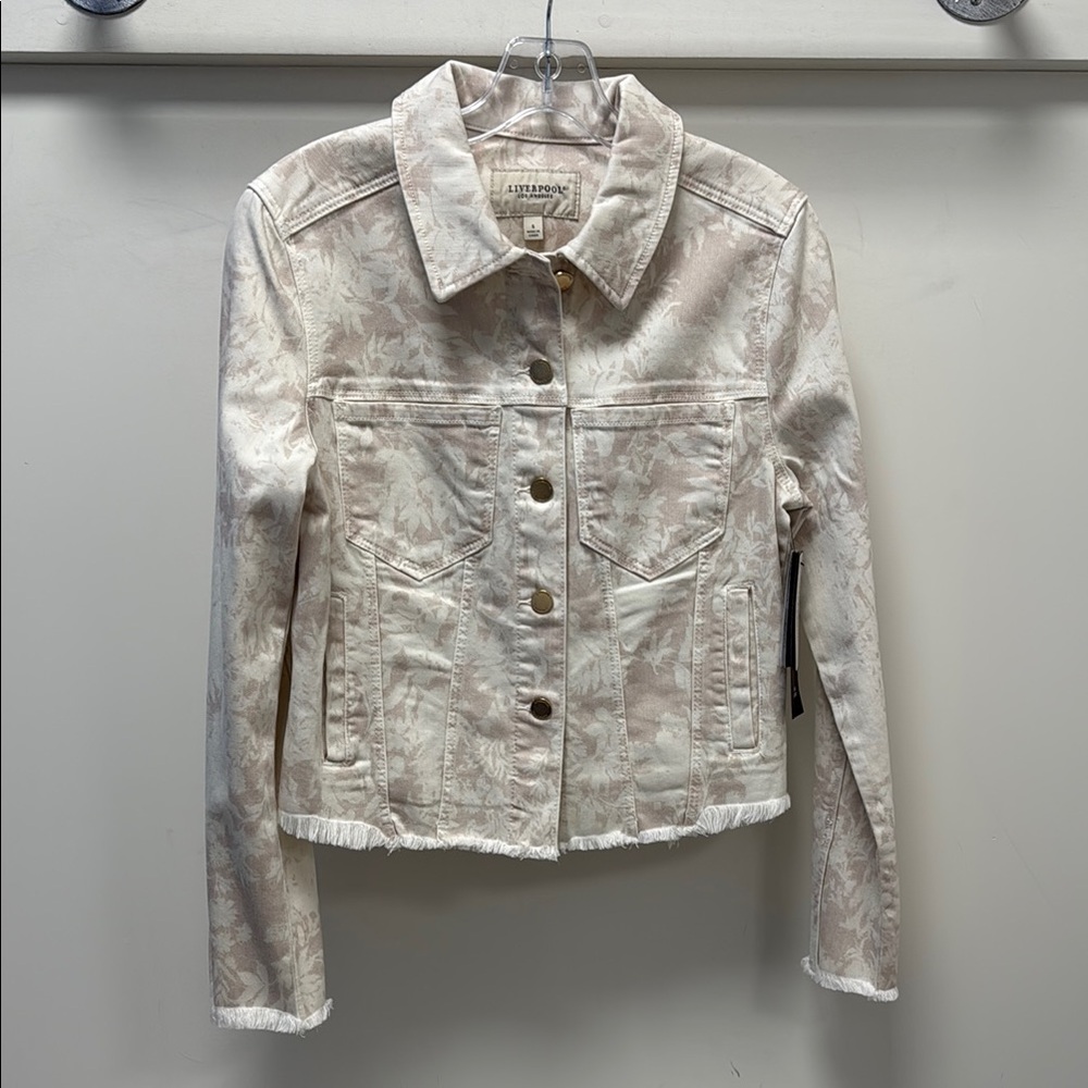 Liverpool Women's Floral ecru/white Jean Jacket